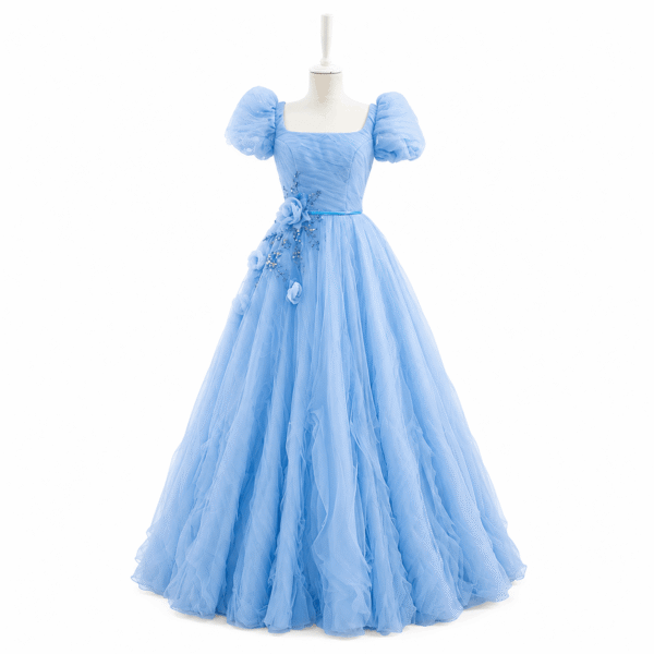 Elegant Women's Blue Party Dress